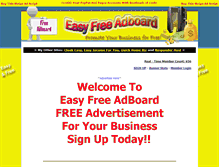 Tablet Screenshot of easyfreeadboard.com